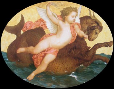 Putto sobre un monstruo marino de William Adolphe Bouguereau